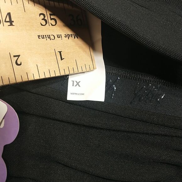 YITTY Legging Mesh Me Smoothing High Waist SZ 1X Black. Condition is New - Picture 3 of 8